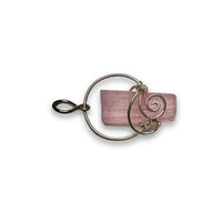Pink Tourmaline Wirewrap Sterling Silver Pendant