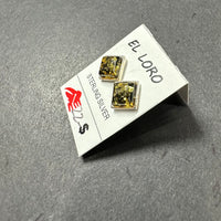 Baltic Amber Square Green Natural Gemstone Sterling Silver Stud Earrings