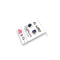 Sapphire Soft Blue Raw Crystal Sterling Silver Stud Earrings