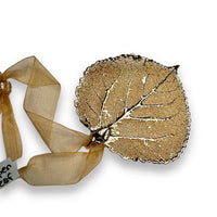 Aspen Real Leaf Gold Finish Ornament, Locally Made in CO
