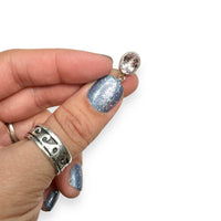 Morganite Pink Beryl Faceted Sterling Silver Mini Pendant