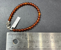 Amber Baltic Natural Gemstone Beads Sterling Silver Bracelet
