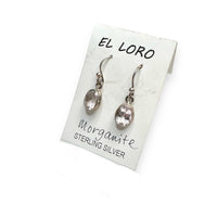 Morganite Pink Beryl Faceted Sterling Silver Mini Earrings