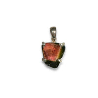 Watermelon Tourmaline Pink Green Zones Rare Gem Sterling Silver Pendant