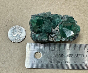 Hidden Forest Green Daylight UV Fluorite Galena #3 Mineral Specimen (Diana Maria Mine, Weardale, England)
