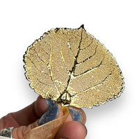 Aspen Real Leaf Gold Finish Ornament, Locally Made in CO