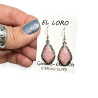 Rhodonite Colorado Silverton Gemstone on Sterling Silver Earrings