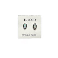 Gilson Opal Marquise Lab Created Sterling Silver Stud Earrings