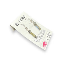 Labradorote Miniature Crystal Point Sterling Silver Dangle Earrings