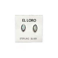 Gilson Opal Marquise Lab Created Sterling Silver Stud Earrings