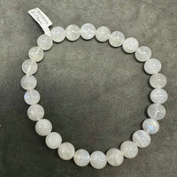 Moonstone Gemstone Bead Stretch Elastic Stone Bracelet