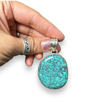 Hubei Turquoise Sterling Silver Pendant