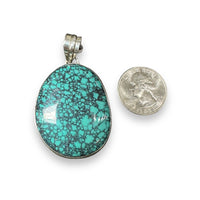 Hubei Turquoise Sterling Silver Pendant