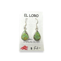 Hubei Turquoise #1 Sterling Silver Dangle Earrings