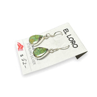 Hubei Turquoise #1 Sterling Silver Dangle Earrings