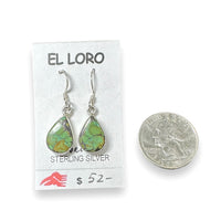 Hubei Turquoise #1 Sterling Silver Dangle Earrings