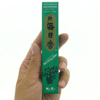 Cedarwood Dark Green Morningstar Japanese Style Wood Free Incense Sticks-50 sticks