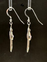 Rose Quartz Pink Faceted Sterling Silver Dangle Earrings