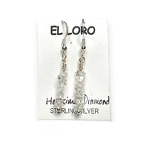 Herkimer Diamond Quartz Raw Crystal Sterling Silver Stud Earrings