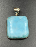 Larimar #8 Sterling Silver Pendant