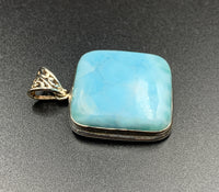 Larimar #8 Sterling Silver Pendant