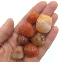 Carnelian (1) Red Orange Agate Polished Tumbled Stone (Heat Enhanced)