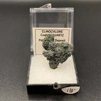 Clinochlore coating Quartz #1 Thumbnail Specimen (Pelingichey Deposit, Russia)
