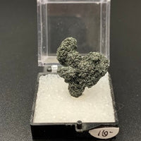 Clinochlore coating Quartz #1 Thumbnail Specimen (Pelingichey Deposit, Russia)