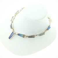 Labradorite Faceted Contemporary Multistone Sterling Silver Necklace