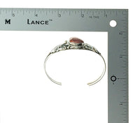 Spiny Oyster Shell Organic Natural Gemstone Native American Navajo Sterling Silver Bracelet Cuff