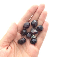 Garnet (1) Polished Shaped Facets Dodecahedral Tumbled Stone India