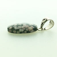 Ocean Jasper Orbicular Oval Gemstone on Sterling Silver Pendant Tim Grasso