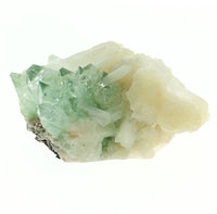 Green Apophyllite on Stilbite Crystals Unpolished Crystal Cluster (Pune, India)