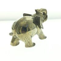 Pyrite Elephant Iron Fool's Gold Natural Handcarved Polished Carving Stone Art