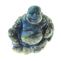 Labradorite Budai Hotei Laughing Buddha AAA Handcarved Polished Carving Stone Art