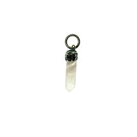 Rose Quartz Pink Miniature Crystal Point Sterling Silver Pendant