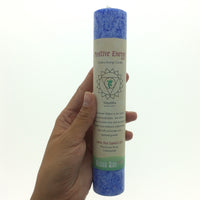 Positive Energy Blue Throat Chakra Energy Palm Wax Blend Essential Oils Scented Candle-Pillar or Jar