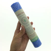 Positive Energy Blue Throat Chakra Energy Palm Wax Blend Essential Oils Scented Candle-Pillar or Jar