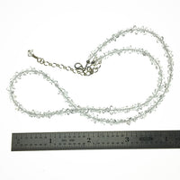 Herkimer Diamond Quartz Natural Crystal Bead Strand Sterling Silver Necklace by Josephine Grasso