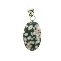 Ocean Jasper Orbicular Oval Gemstone on Sterling Silver Pendant Tim Grasso