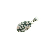 Ocean Jasper Orbicular Oval Gemstone on Sterling Silver Pendant Tim Grasso