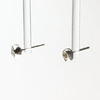 Herkimer Diamond Quartz Raw Crystal Sterling Silver Stud Earrings