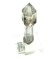 Brandberg Amethyst Scepter Smoky Skeletal Mounted Miniature Mineral Specimen (Brandberg, Namibia)
