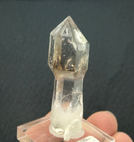 Brandberg Amethyst Scepter Smoky Skeletal Mounted Miniature Mineral Specimen (Brandberg, Namibia)
