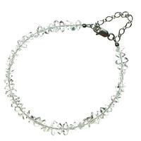 Herkimer Diamond Quartz DT Raw Crystals Gemstone Bead Sterling Silver Bracelet by Josephine Grasso