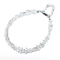 Herkimer Diamond Quartz DT Raw Crystals Gemstone Bead Sterling Silver Bracelet by Josephine Grasso