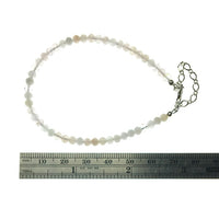 Morganite Faceted Gemstone Bead Sterling Silver Bracelet by Josephine Grasso