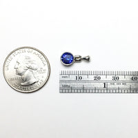 Tanzanite Violet Gem Faceted Round Natural Gemstone Sterling Silver Pendant