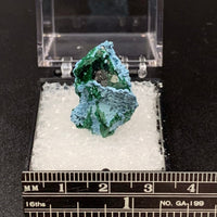 Shattuckite and Malachite #4 Thumbnail Specimen (Kaokoveld Plateau, Namibia)