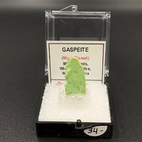 Gaspeite #1 Rare Thumbnail Specimen (Mt. Edwards Mine, Western Australia)